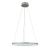 Lampa wisząca okrąg z kryształkami 50cm LED srebrny dekoracyjna w nowoczesnym stylu zmiana barwy światła Barlo PND-34526-M-SILV Italux